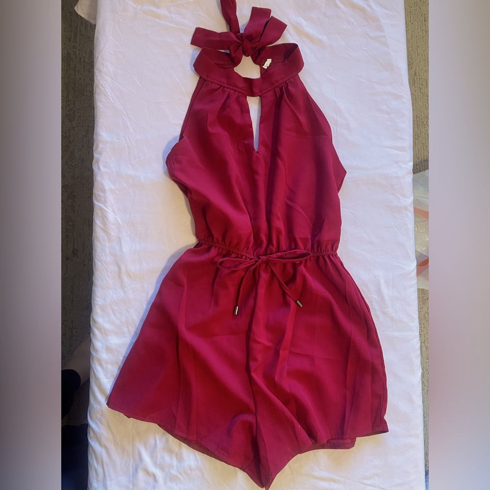 Formal bow romper